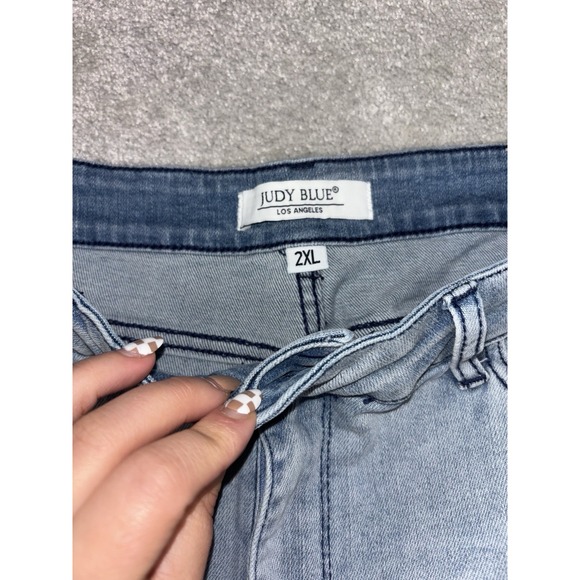 Judy Blue Tie Dye Cut Off Jean Shorts Womens Size 2xl Festival Western Coastal - Picture 2 of 8